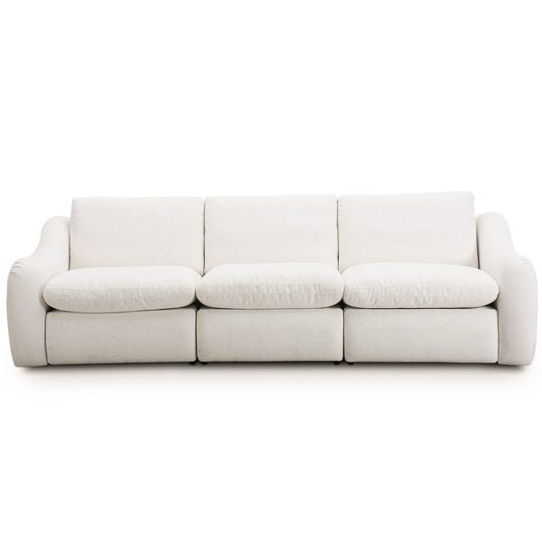 Canape Inclinable electrique 3 Pieces Crawford, Neige Nomade