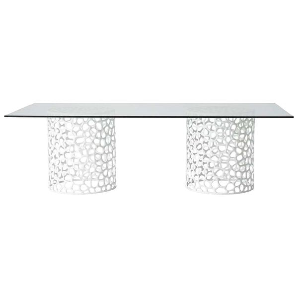 Table a Manger Rectangulaire Corail, Blanc