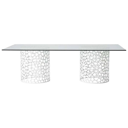 Table a Manger Rectangulaire Corail, Blanc