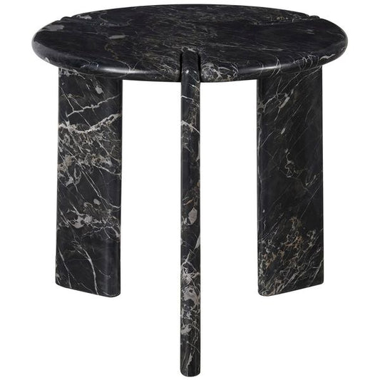 Table d'Extremite Ronde Magnus, Portoro Dore