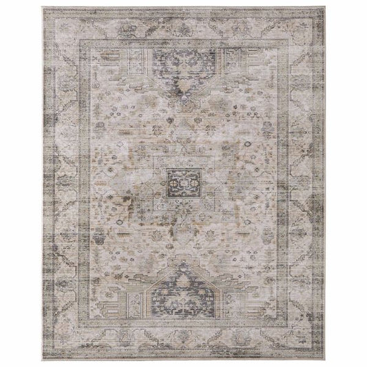 Tapis Augustine 39TVF Feizy, Beige/Vert