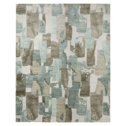 Tapis Kendall 8A59F Feizy, Marron/Vert